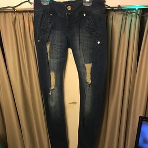 CJ Dark Wash Ripped Skinny Jeans